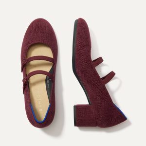 The ReVelvet? Double Buckle Mary Jane Heel - ReVelvet? Syrah